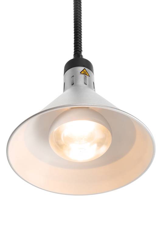 Wärmelampe konisch ⌀275x(H)250mm höhenverstellbar HENDI silber 230V/250W