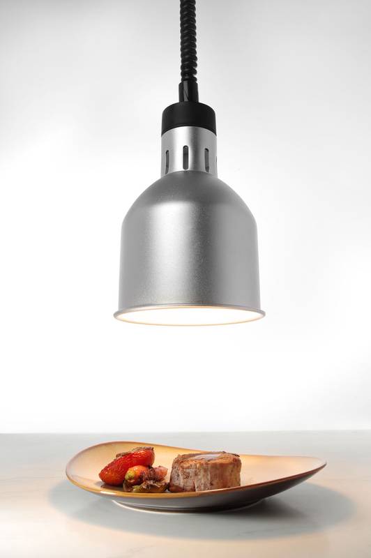 Heat lamp rise and fall cylindrical HENDI silver 230V/250W ⌀175x(H)250mm