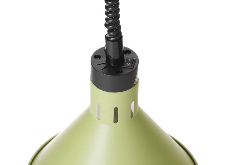 Wärmelampe höhenverstellbar konisch HENDI Grün 230V/250W ⌀275x(H)250mm