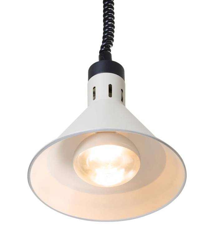 Lämpölamppu nouseva/laskevan kartiomainen HENDI valkoinen 230V/250W ⌀275x(K)250mm