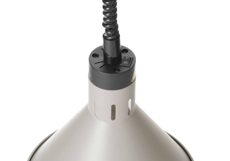 Lämpölamppu nouseva/laskevan kartiomainen HENDI valkoinen 230V/250W ⌀275x(K)250mm