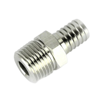 Hose barb 13mm 1/2" BSP male stainless steel
