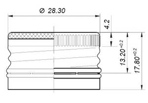 Metal cap 28mm GL28 metal/light