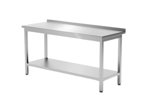 Wall table with shelf – bolted depth 600mm HENDI Kitchen Line 1200x600x(H)850mm