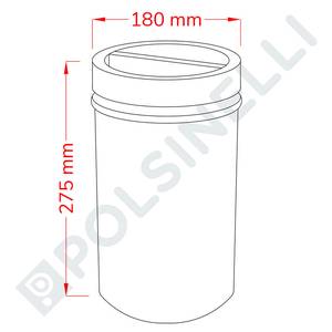Glass jar 5L – screw cap (6 pieces)