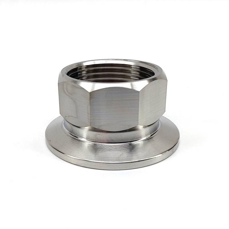 Connection 1.5" TC x 1" female thread BSP stainless steel