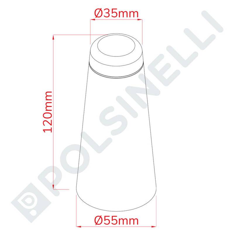 Aluminiumkapsel rot Ø35/55x120mm 25 Stk