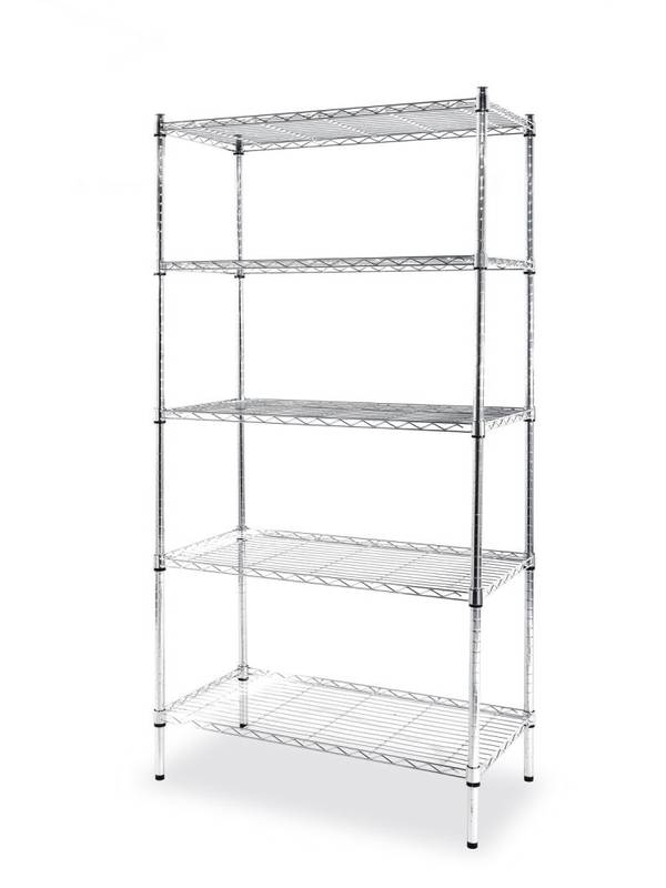Storage rack with 5 shelves HENDI Chrome 910x455x(H)1830mm