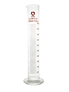500ml lasinen mittasylinteri jalustalla