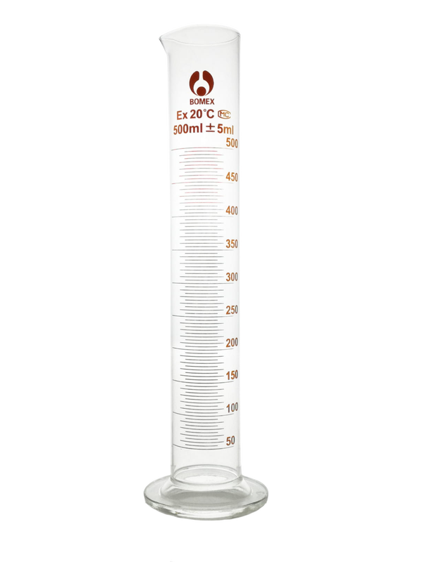 500ml lasinen mittasylinteri jalustalla