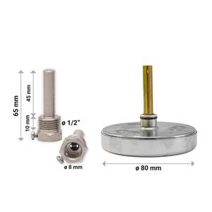 Termomeeter 0-120°C mahutile 65mm AISI 304