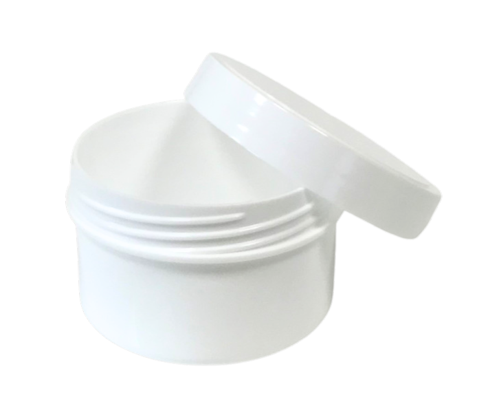 Plastic jar 60ml with lid white non-transparent