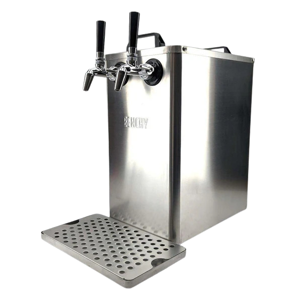 Getränkekühler & Bierkühler Benchy Carbon mit zwei Zapfhähnen 12V/24V/240V