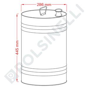 Plekk-kanister 25L õlile (42tk)