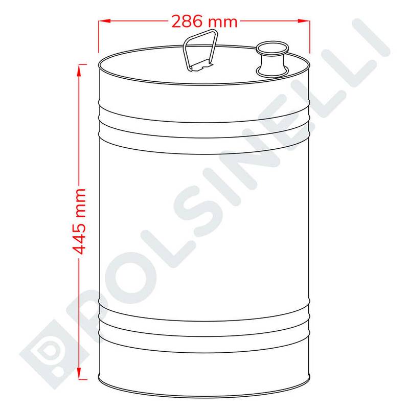 Plekk-kanister 25L õlile (42tk)