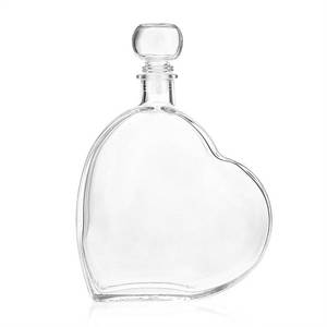 Klaaspudel 500ml Süda läbipaistev