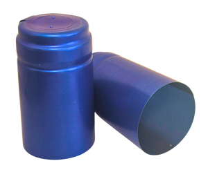 Heat-shrink capsule Ø31x55mm blue matte K09 with tear strip 100pcs
