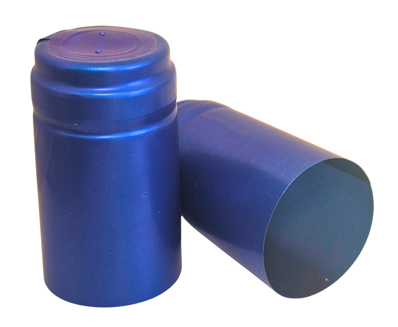 Heat-shrink capsule Ø31x55mm blue matte K09 with tear strip 100pcs