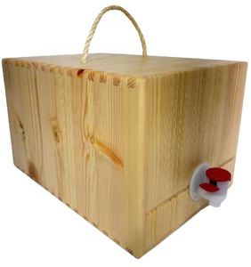Puulaatikko 5L bag-in-box säilytyspusseille