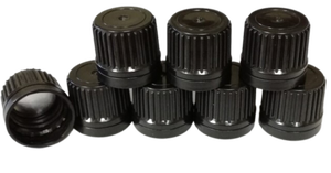 Plastikinis dangtelis 18mm juodas su atidarymo žiedu