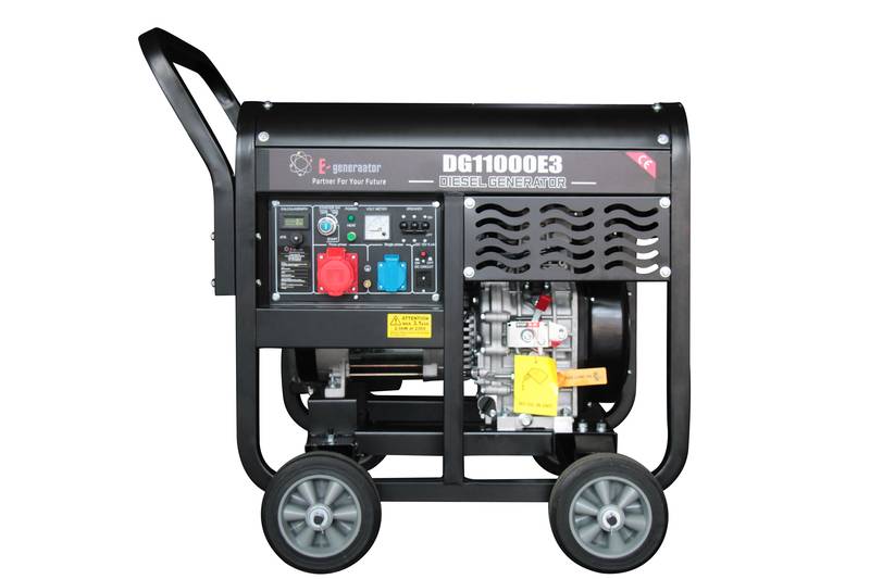 Diesel Generator E-generator DG11000E3 400V/max.9kW 230V/3kW