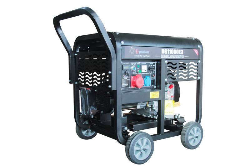 Diesel Generator E-generator DG11000E3 400V/max.9kW 230V/3kW