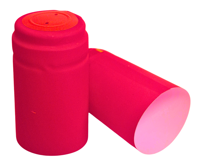 Schrumpfkapsel Ø31x55mm rot matt P02 mit Aufreißband 100Stk