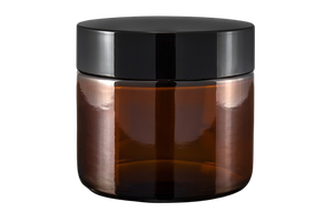 Brown glass jar 50ml with cap