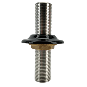 Genomföringsrör 100mm gängad 5/8" med mutter och tätningskrage rostfritt stål