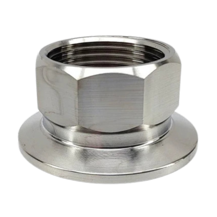 Connection 1.5" TC x 1" female thread BSP stainless steel