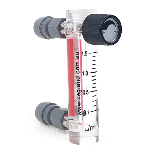 Flödesmätare 0,1-1,5L/min syre med duotight 8mm x FFL