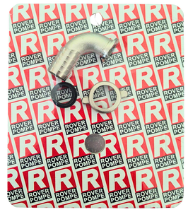 Bent fitting with fly nut Ø 20 + ¾” GAS