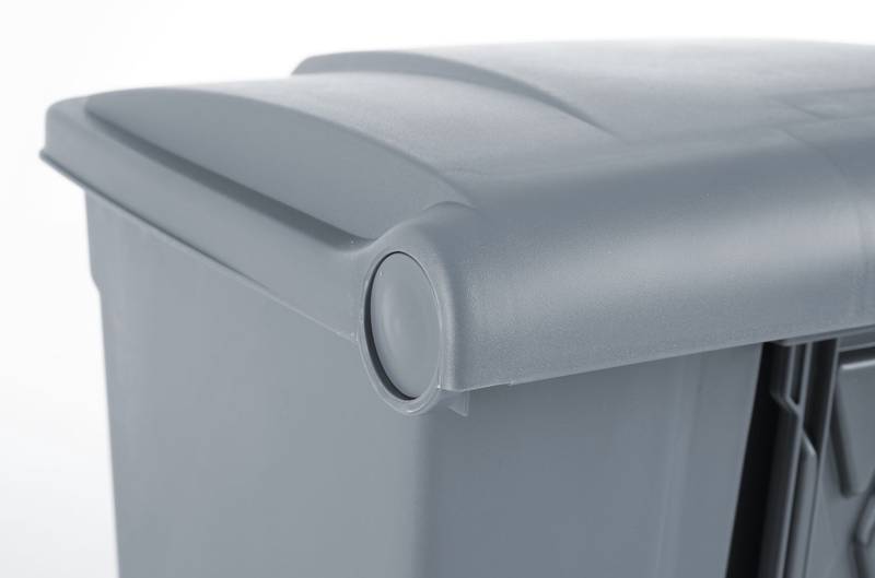 Pedāļa atkritumu tvertne 68L 490x410x660mm AmerBox gaiši pelēka