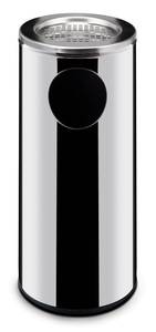 Stāvošā atkritumu tvertne 33L ar pelnu trauku HENDI ⌀240x(H)660mm