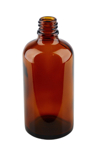 Klaaspudel Apteek 100ml pruun 18mm korgile