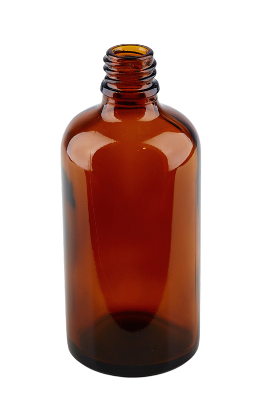 Klaaspudel Apteek 100ml pruun 18mm korgile