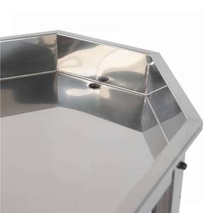 Abtropftisch 1200x500 mit Regal Edelstahl