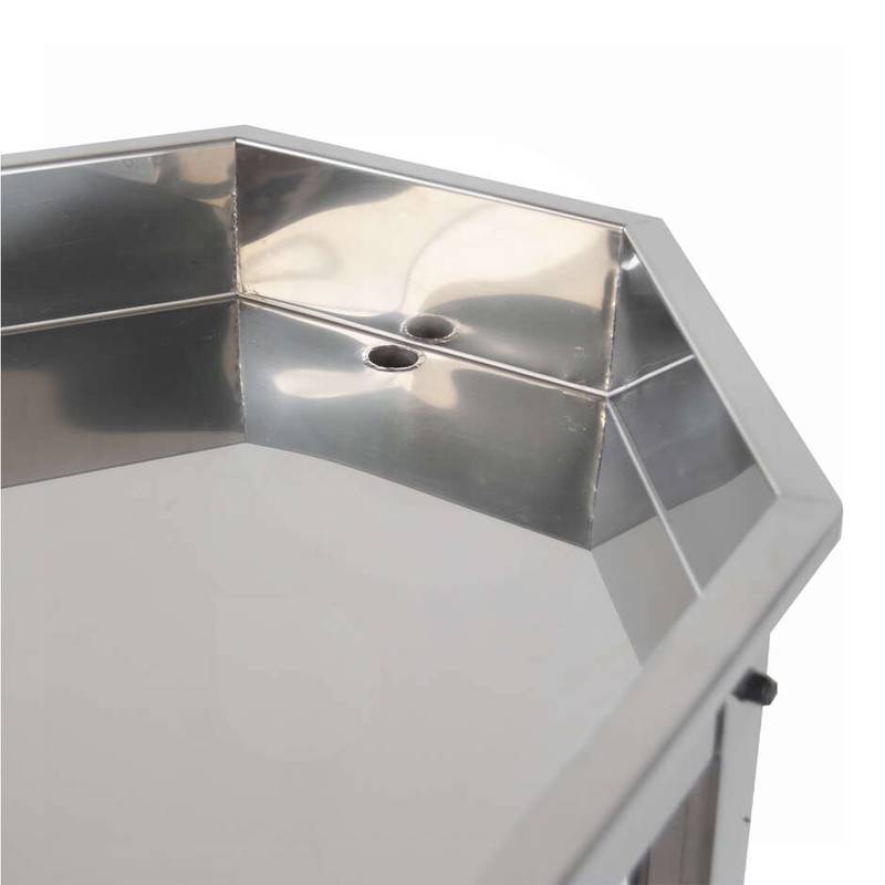 Abtropftisch 1200x500 mit Regal Edelstahl
