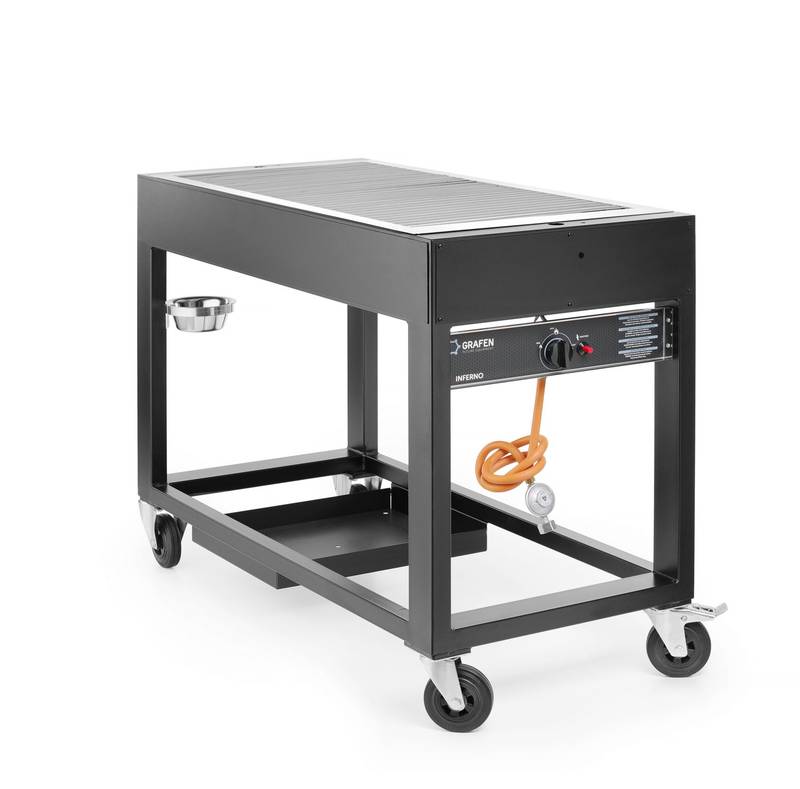 Gaasigrill Tampa HENDI must 10kW 1260x580x(H)900mm