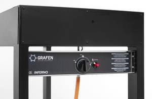 Gaasigrill Tampa HENDI must 10kW 1260x580x(H)900mm