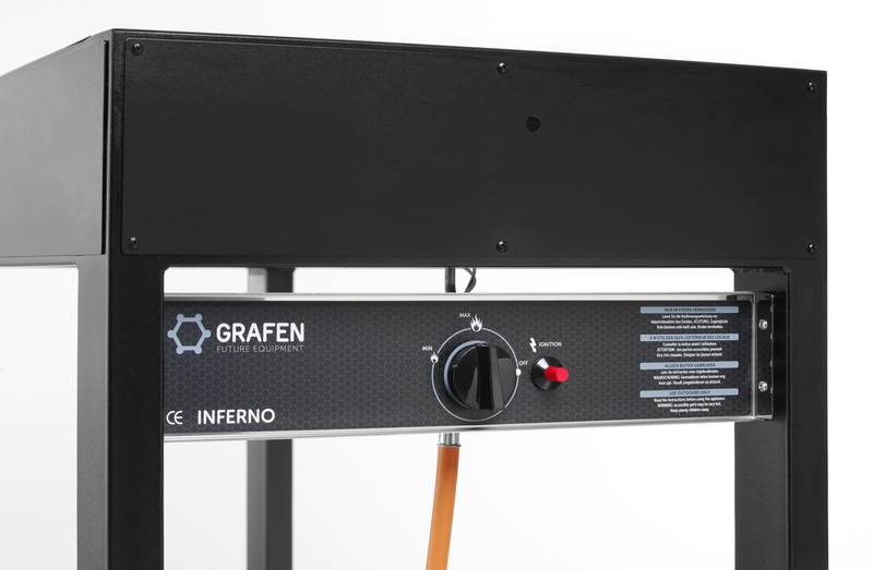 Gaasigrill Tampa HENDI must 10kW 1260x580x(H)900mm