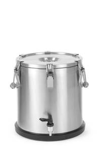 Insulated portable container 20L with tap Profi Line HENDI silver ⌀330x(H)360mm