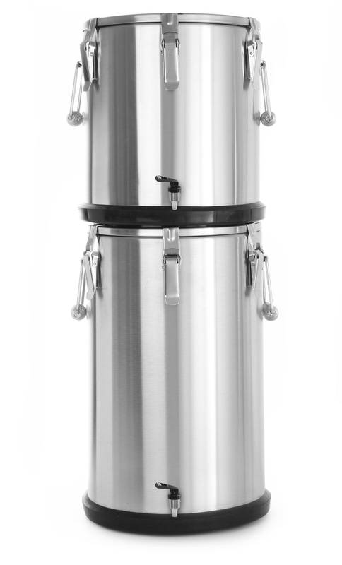 Insulated portable container 20L with tap Profi Line HENDI silver ⌀330x(H)360mm