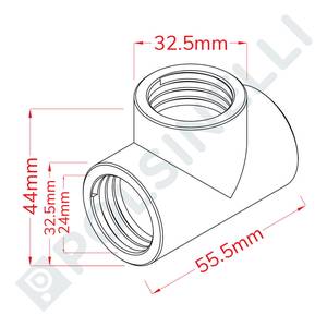 Dreifachnippel 3/4"AISI 316