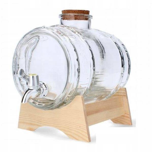 Barrel 3L glass + wooden base