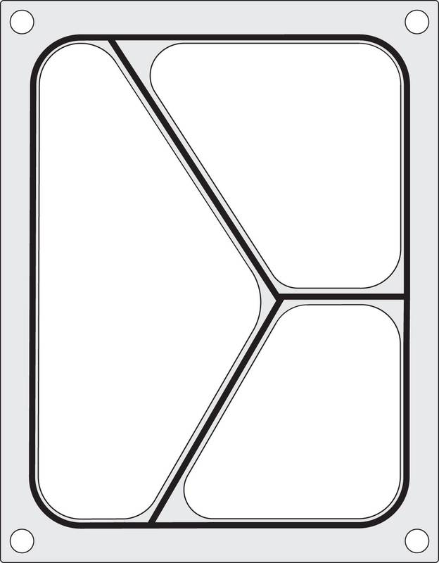 Tray sealer matrix HENDI for three-section container 227x178mm