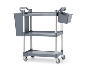 Teeninduskäru 800x420x(H)945mm AmerBox 3 riiulit polüpropüleen
