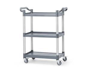 Teeninduskäru 800x420x(H)945mm AmerBox 3 riiulit polüpropüleen