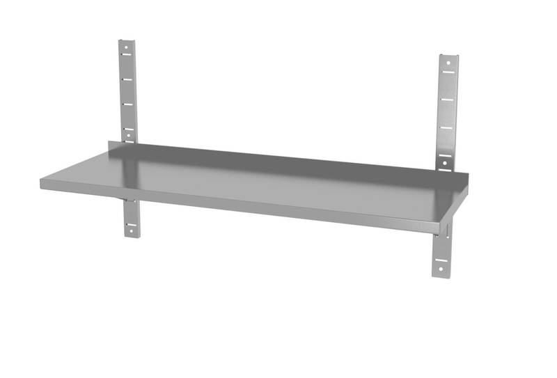 Seinähylly 1200x300x(K)600mm yksinkertainen säädettävä 2 kiinnikkeellä HENDI