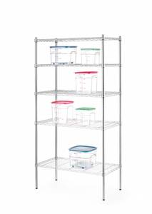 Storage rack with 5 shelves HENDI Chrome 910x455x(H)1830mm